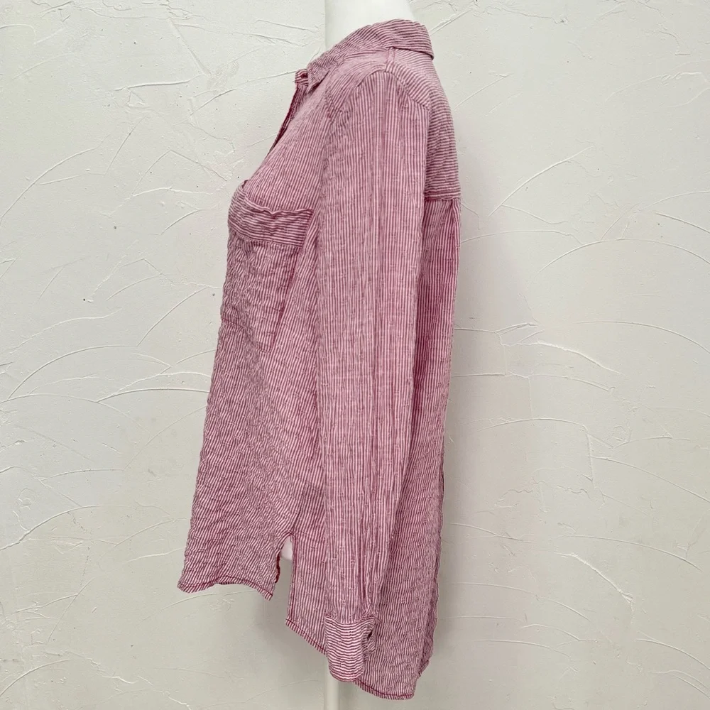 Free People No Limits Stripe Stretch
Cotton Shirt - Picture 3 of 16